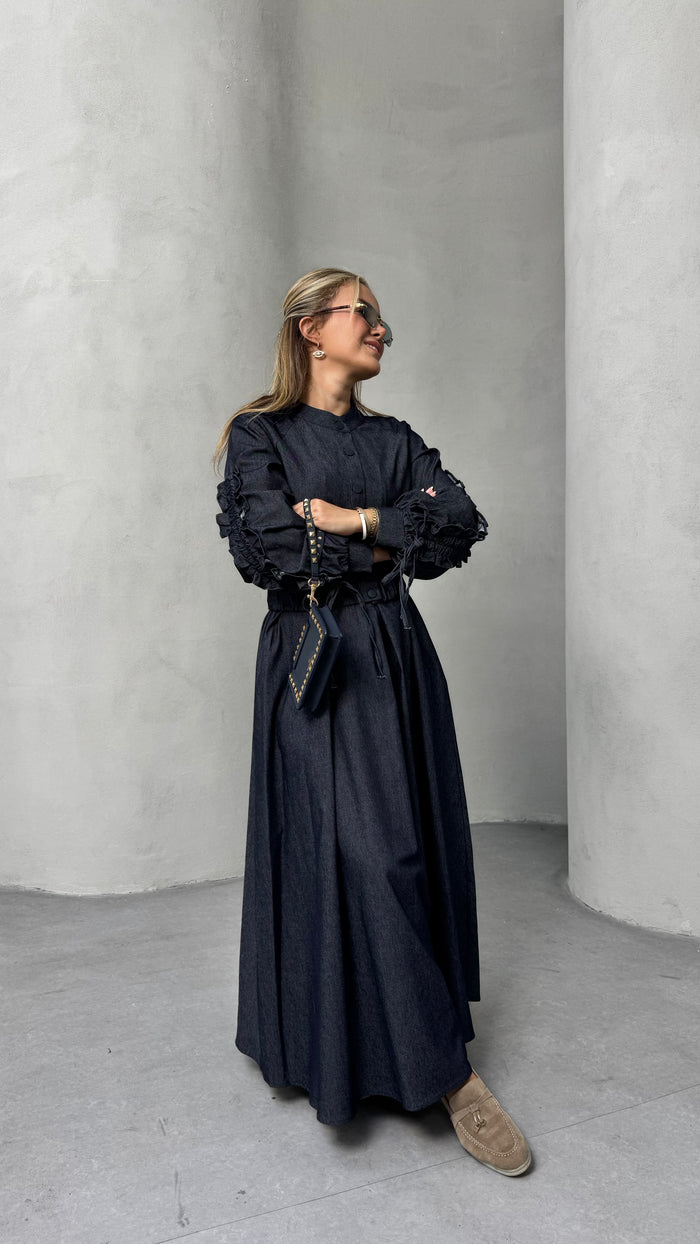 DENİM CEKET ELBİSE TAKIM